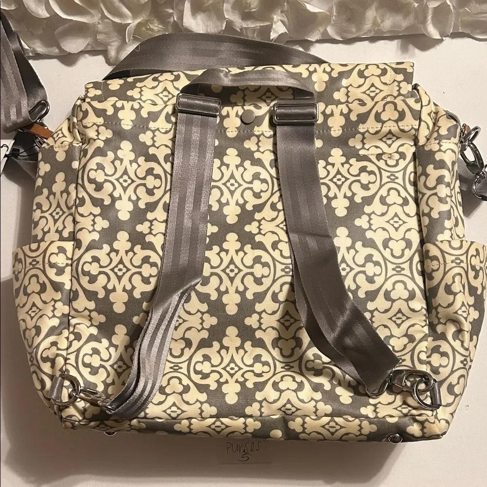 Petunia Pickle Bottom Gray and Cream Baby Bag